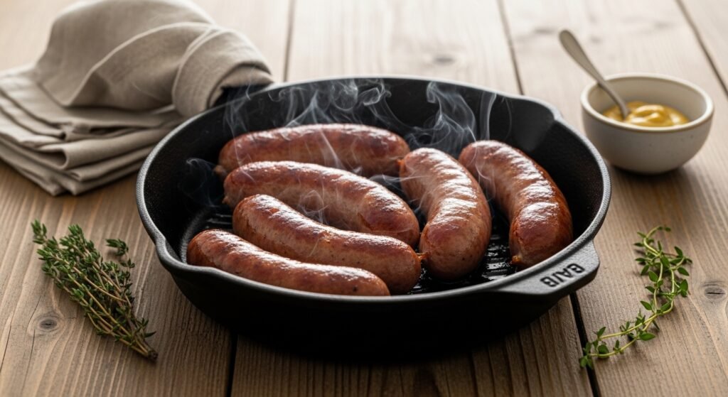 How to Make Smoked Sausage on a Skillet That Is Perfectly Caramelized Juicy and Full of Flavor