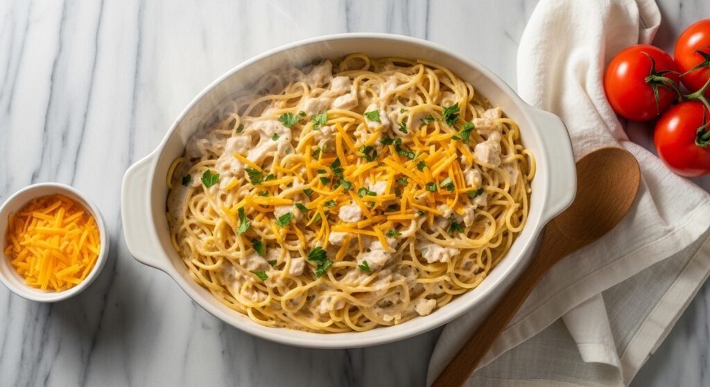 28 Cozy Crockpot Chicken Spaghetti Recipes That Are Hands Free Saucy and Absolutely Delicious