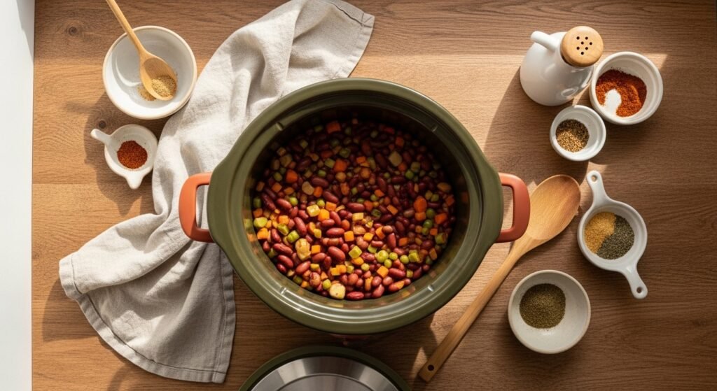 How to Make Red Beans and Rice in a Crockpot for a Hands Free Deeply Flavorful One Pot Meal